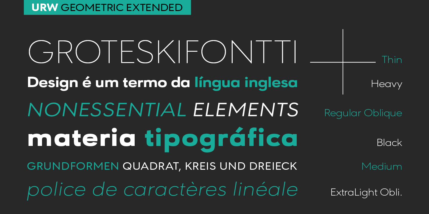 Example font URW Geometric Extended #4